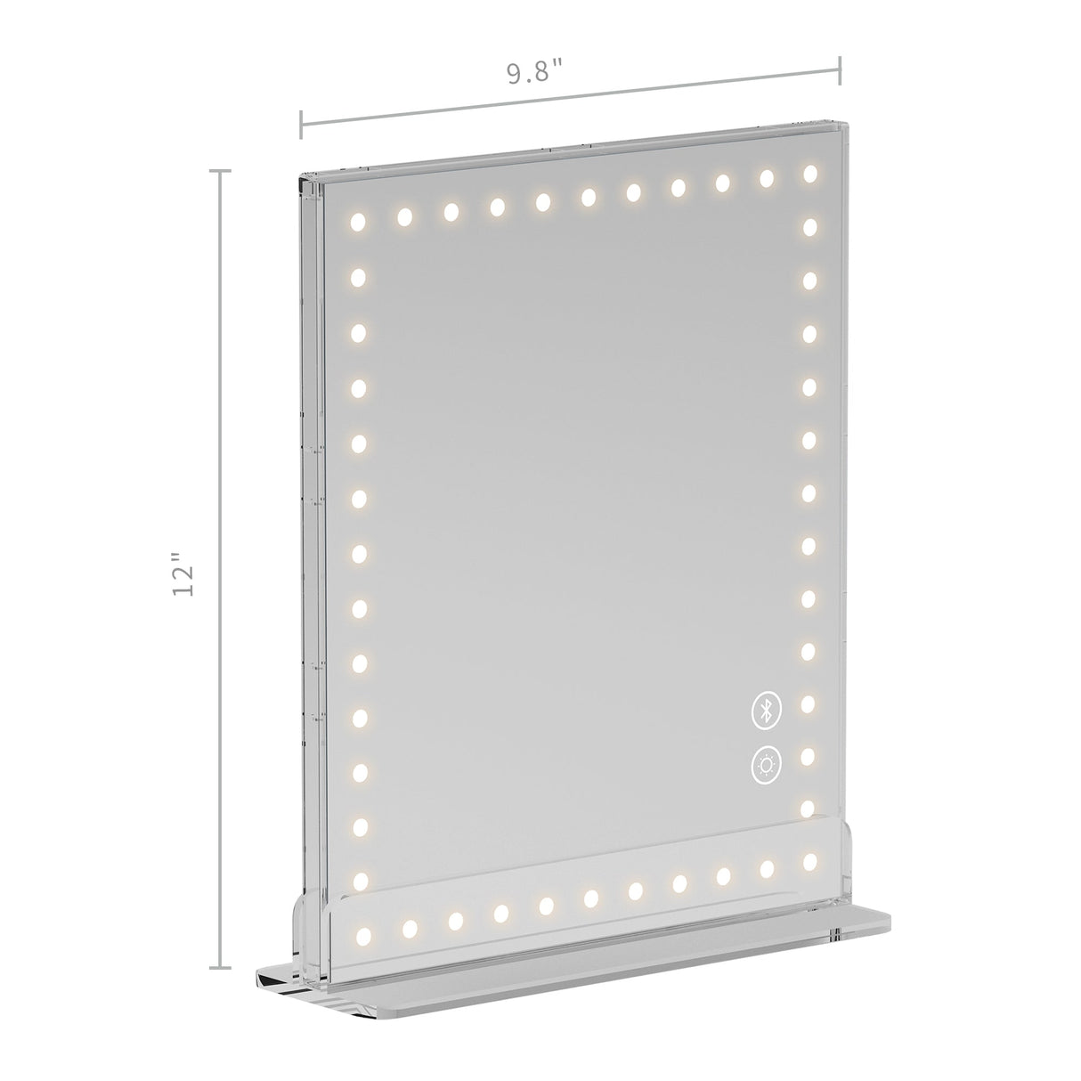 LED Music Mirror with Dimmable Light