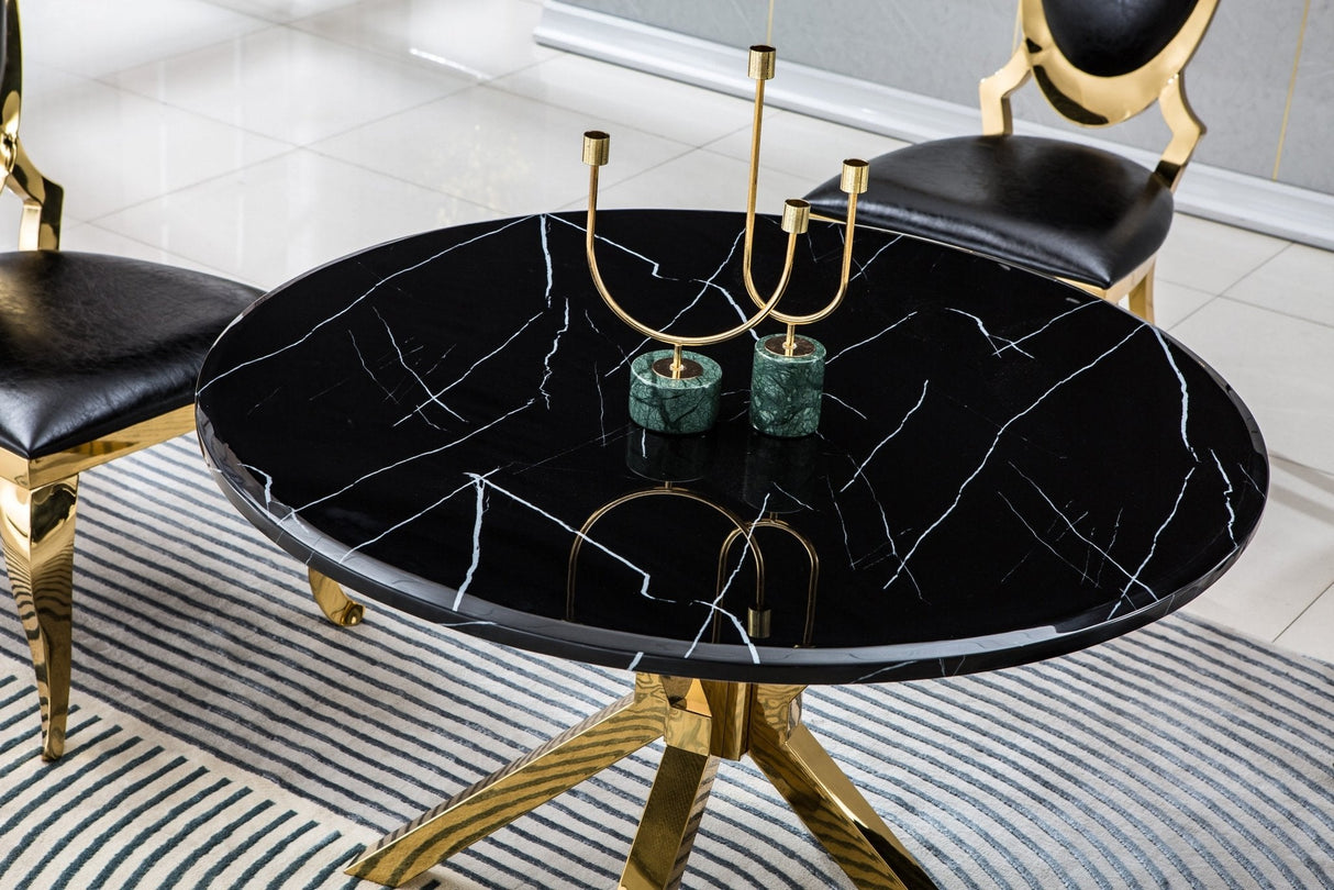 DT205GMB MARBLE DINING TABLE