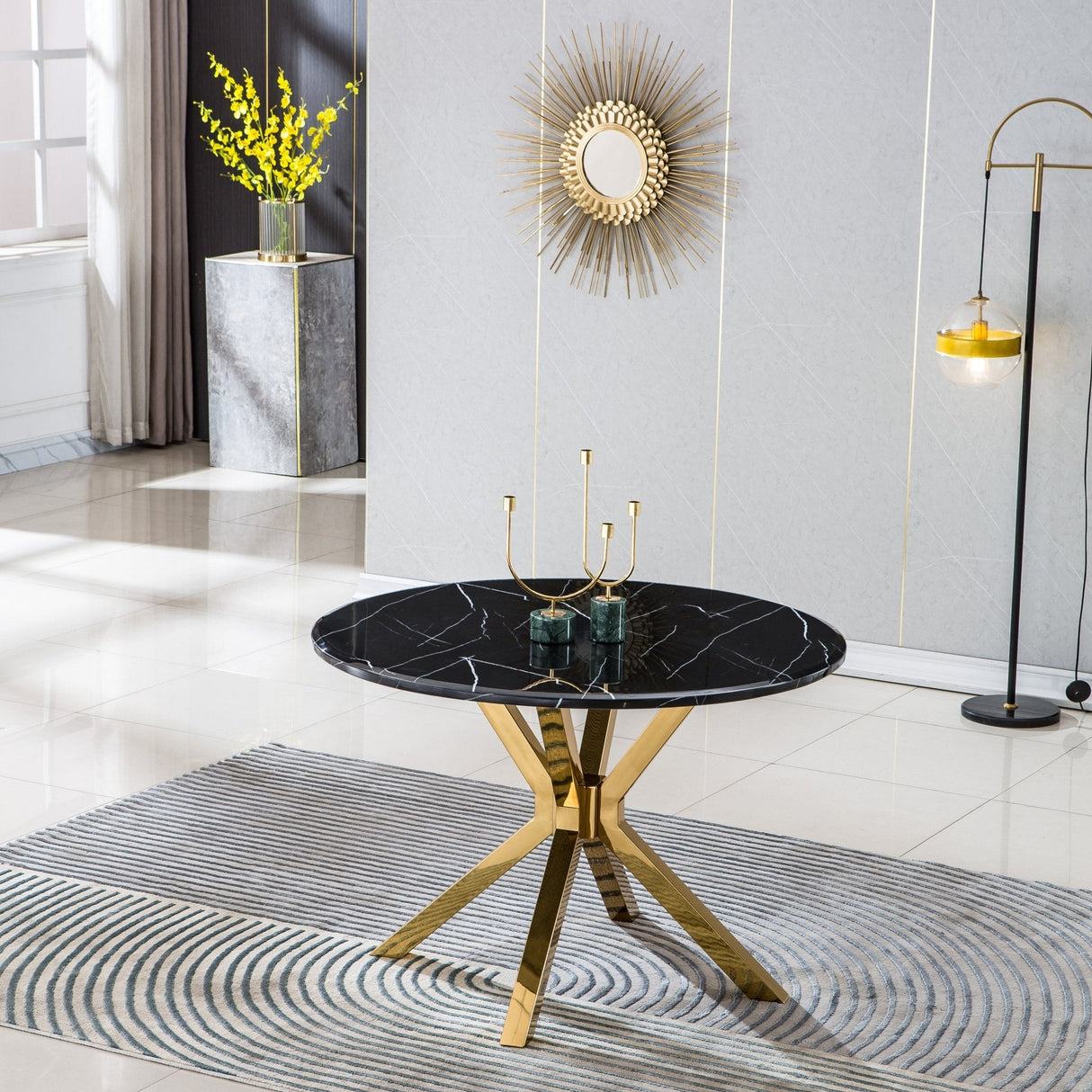 DT205GMB MARBLE DINING TABLE