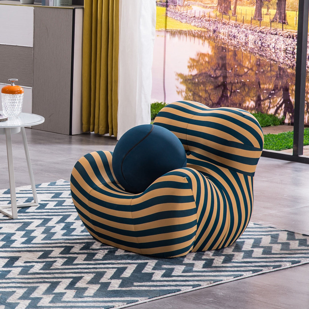 C610 BARREL CHAIR WITH OTTOMAN