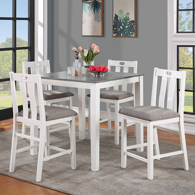 Dunseith White/Gray Dining Set