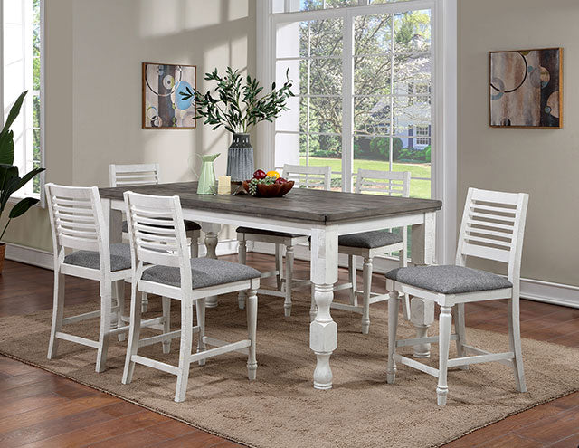 Calabria Antique White/Gray Dining Table