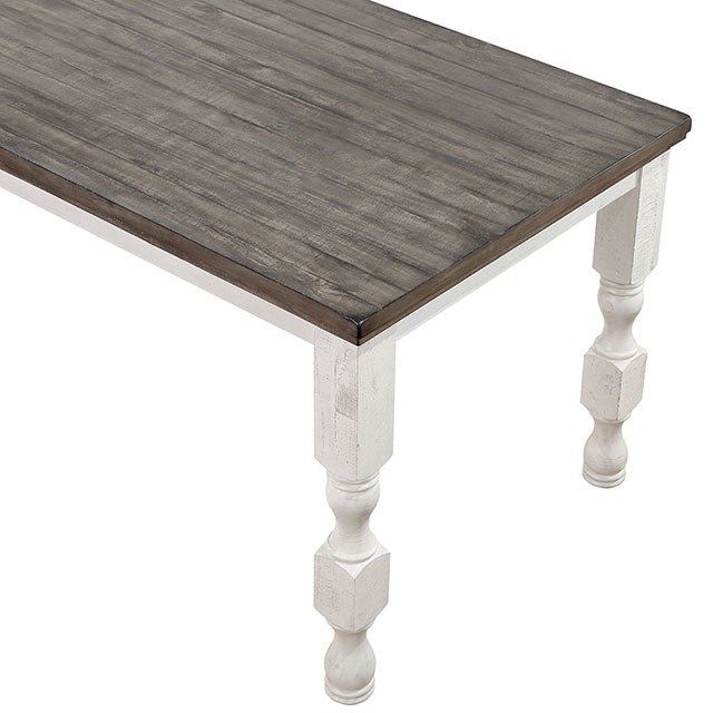 Calabria Antique White/Gray Dining Table