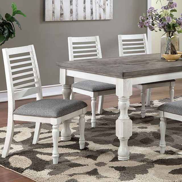 Calabria Antique White/Gray Dining Table