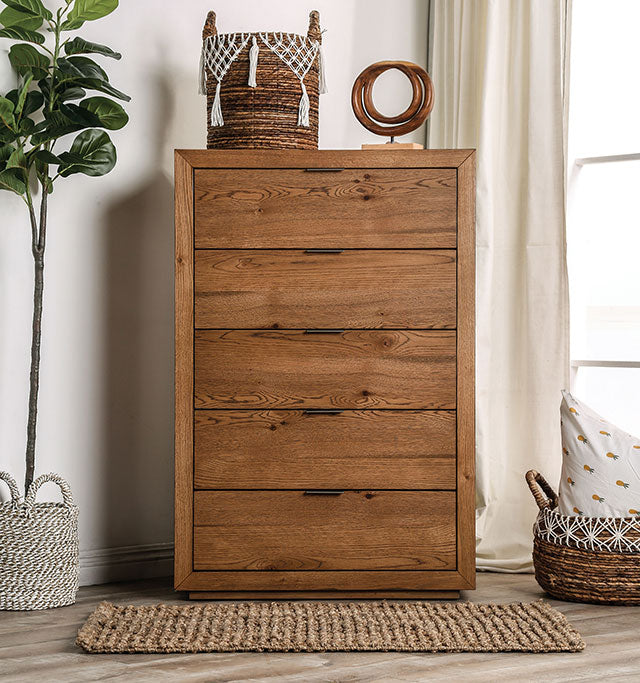Leirvik Light Walnut Chest