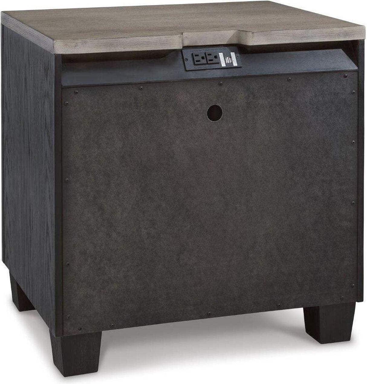 Foyland Black And Brown Panel Storage Bedroom Set