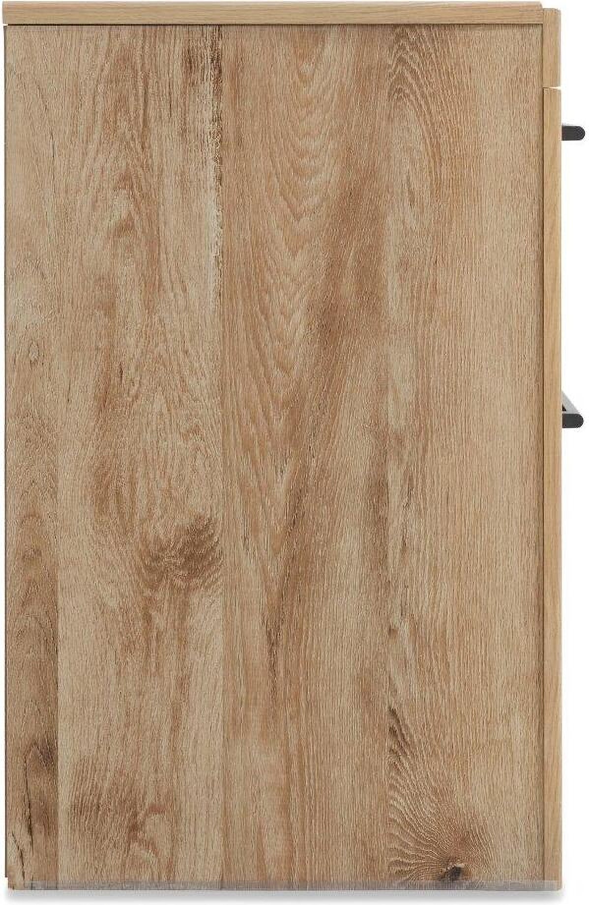 Hyanna Tan Platform Single Side Storage Bedroom Set