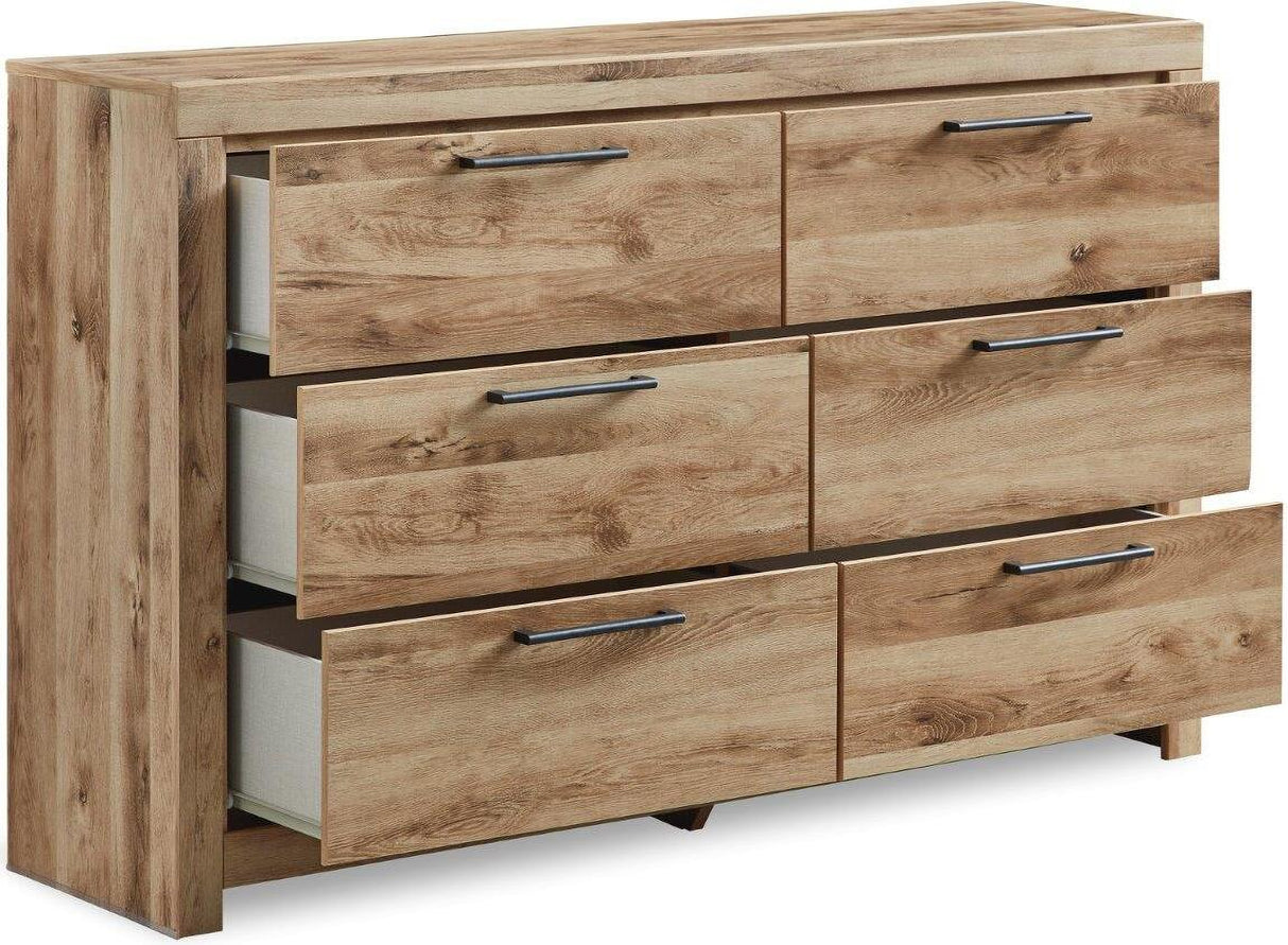 Hyanna Tan Platform Single Side Storage Bedroom Set