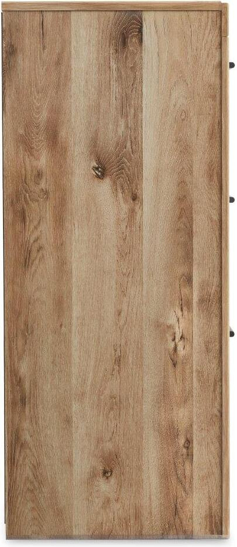 Hyanna Tan Platform Single Side Storage Bedroom Set