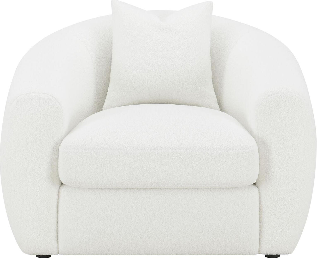 Isabella White Upholstered Living Room Set