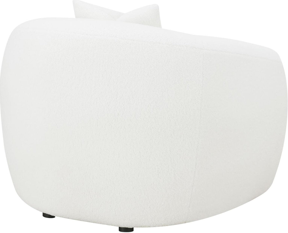 Isabella White Upholstered Living Room Set