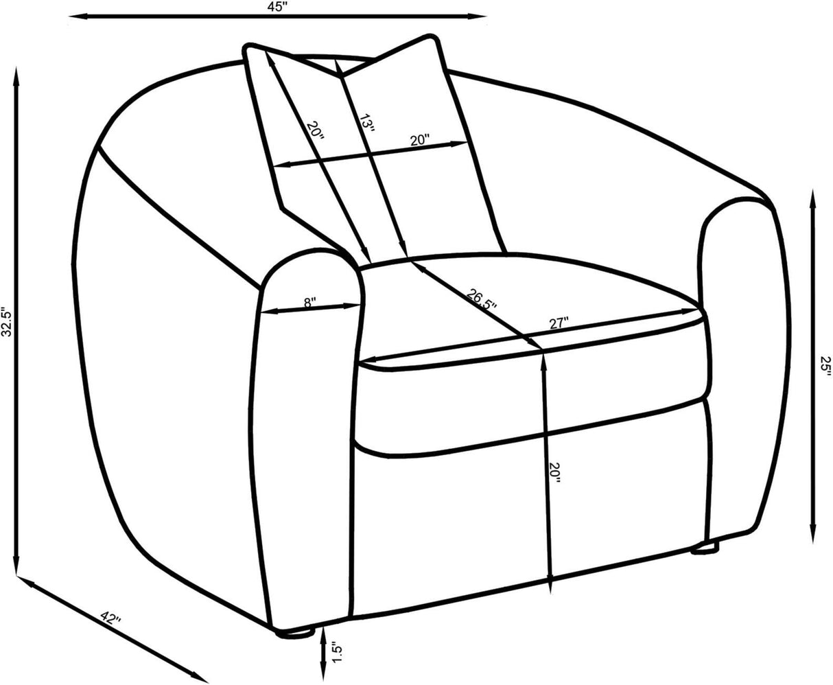 Isabella White Upholstered Living Room Set