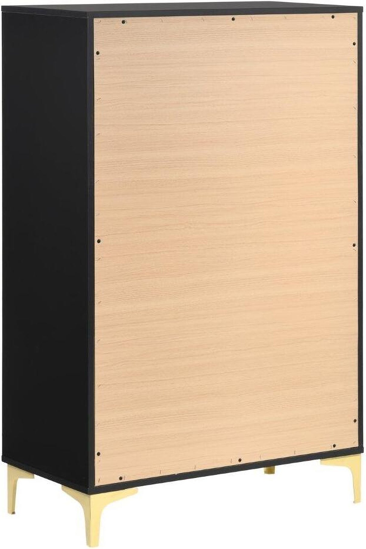 Kendall Black And Gold Tufted Upholstered Panel Bedroom Set