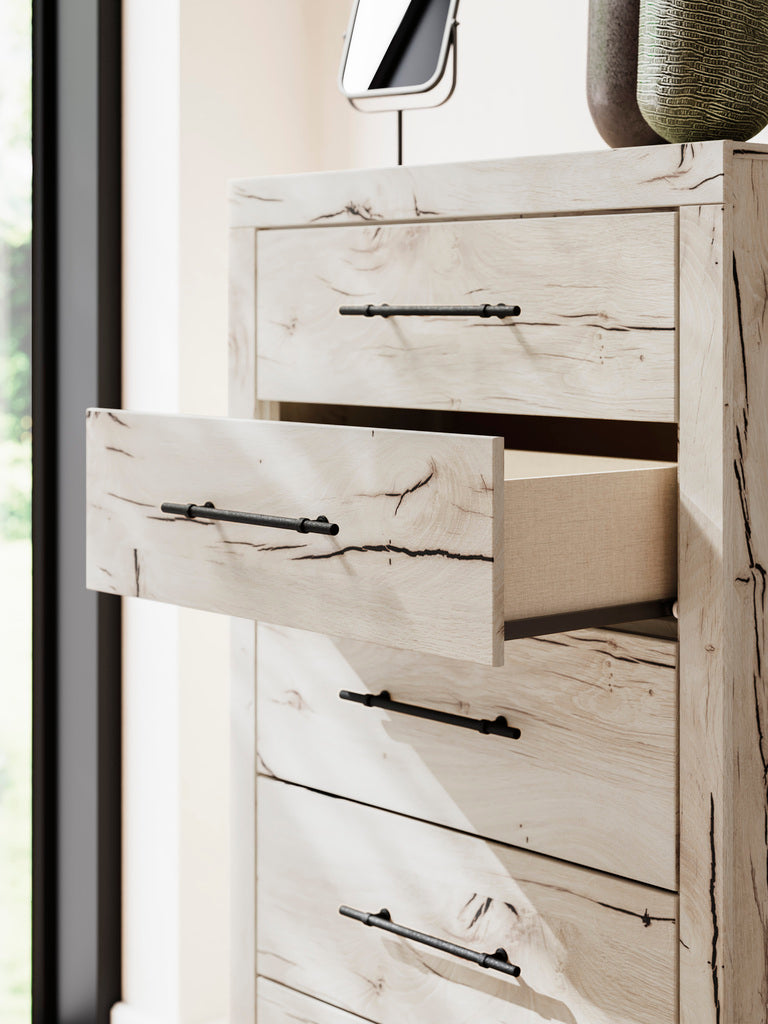 Lawroy Panel Bedroom Set In Light Natural