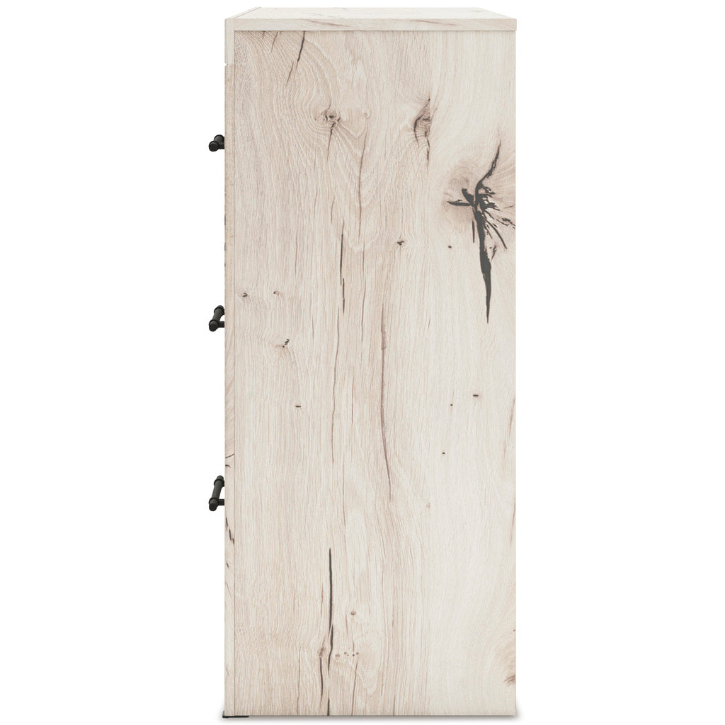 Lawroy Panel Bedroom Set With Storage In Light Natural