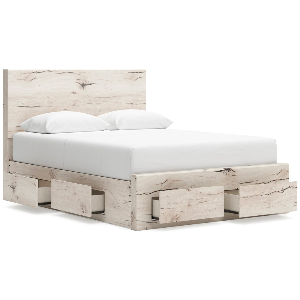 Lawroy Panel Storage Bedroom Set In Light Natural