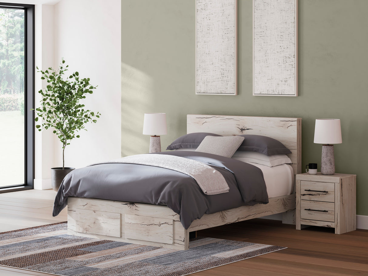 Lawroy Storage Bedroom Set In Light Natural