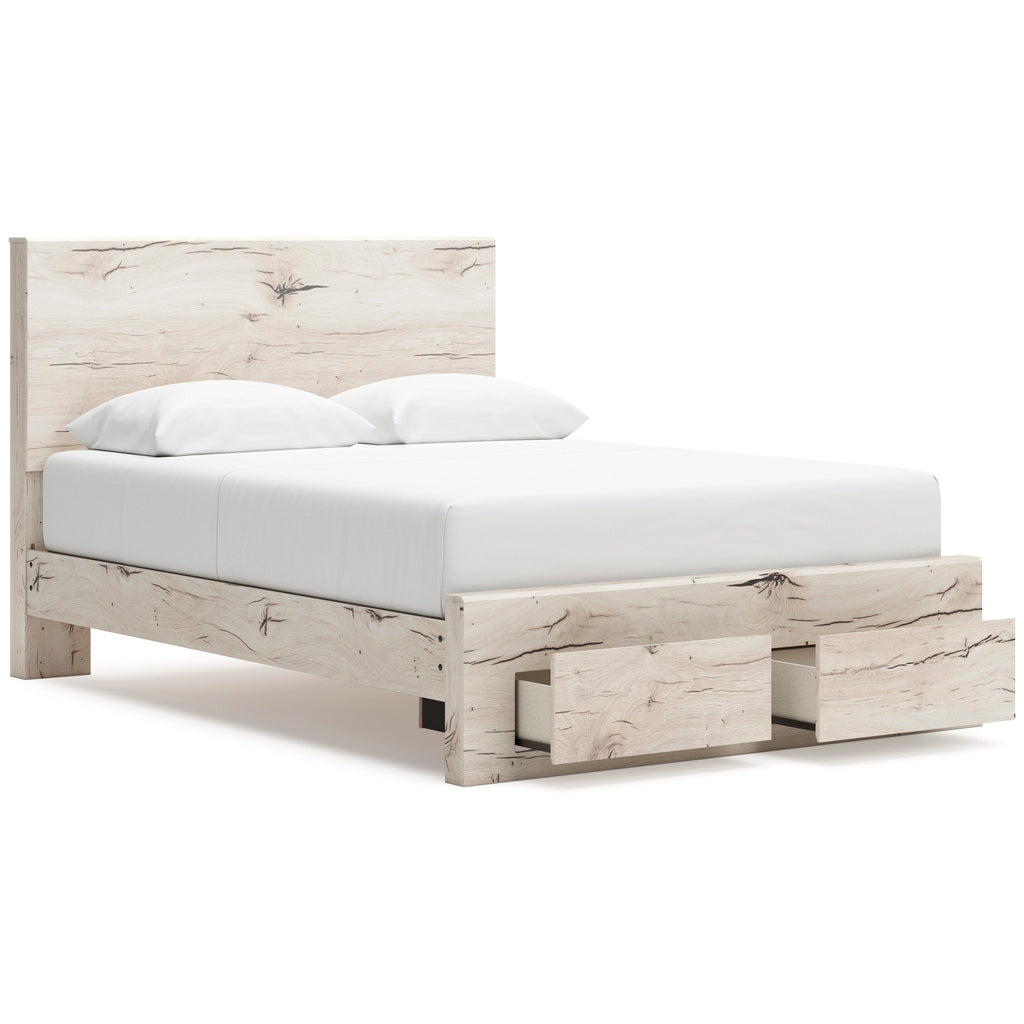 Lawroy Storage Bedroom Set In Light Natural
