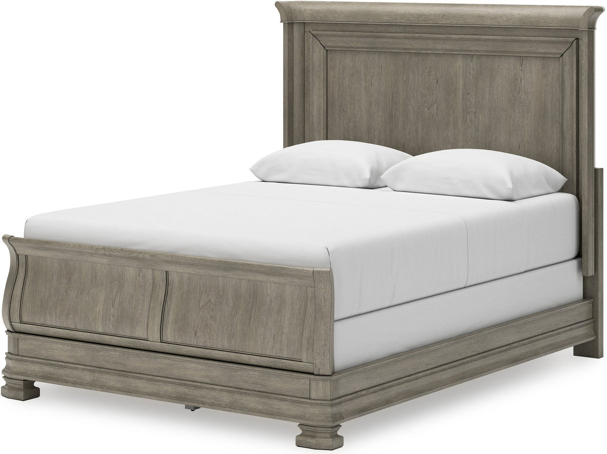 Lexorne Gray Sleigh Bedroom Set
