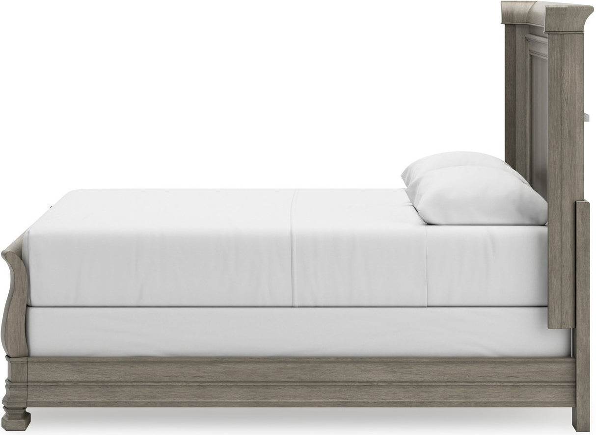 Lexorne Gray Sleigh Bedroom Set