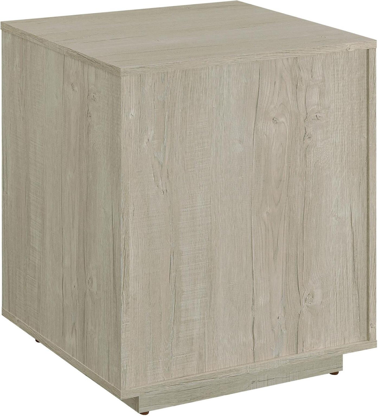 Loomis Whitewashed Grey And Gunmetal 4 Drawer Rectangular Home Office Set