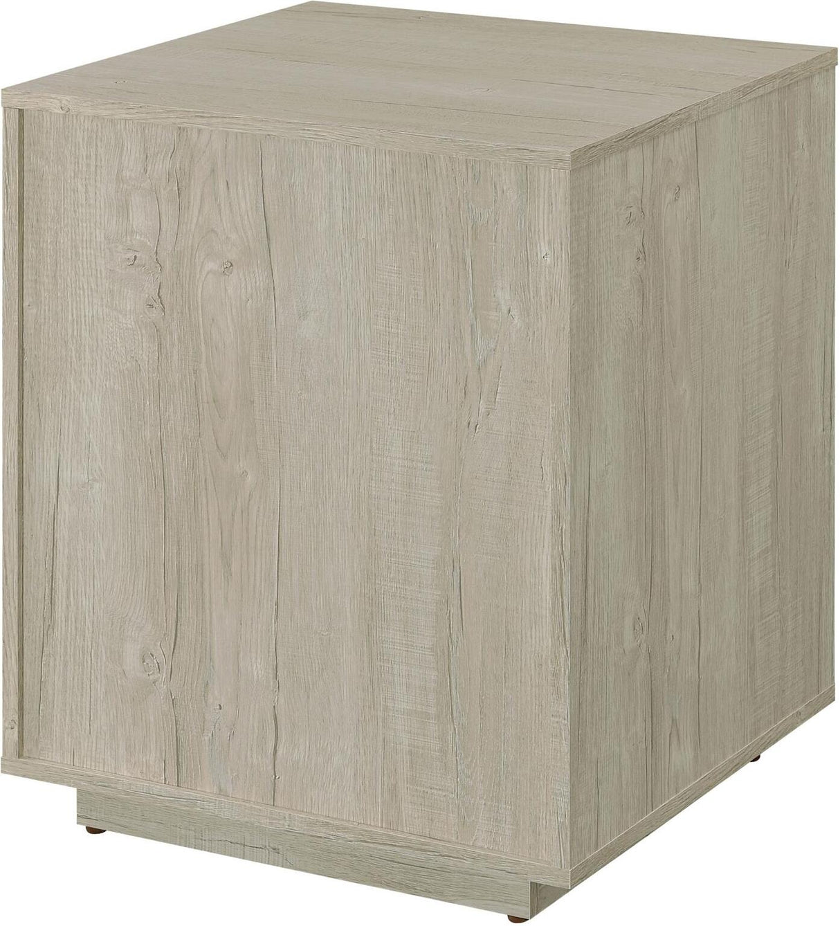 Loomis Whitewashed Grey And Gunmetal 4 Drawer Rectangular Home Office Set