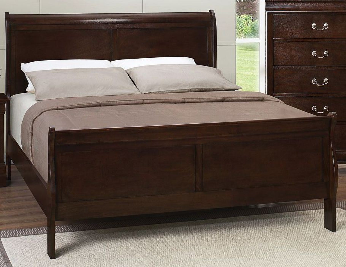Louis Philippe Rich Cappuccino Sleigh Bedroom Set