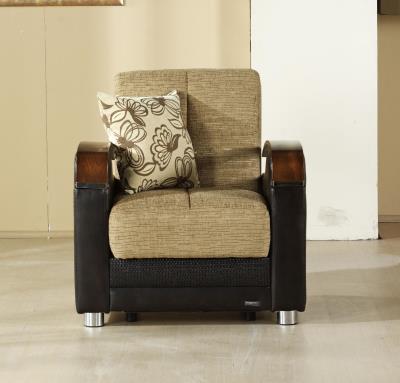 Luna Armchair (Fulya Brown) 2 Pieces