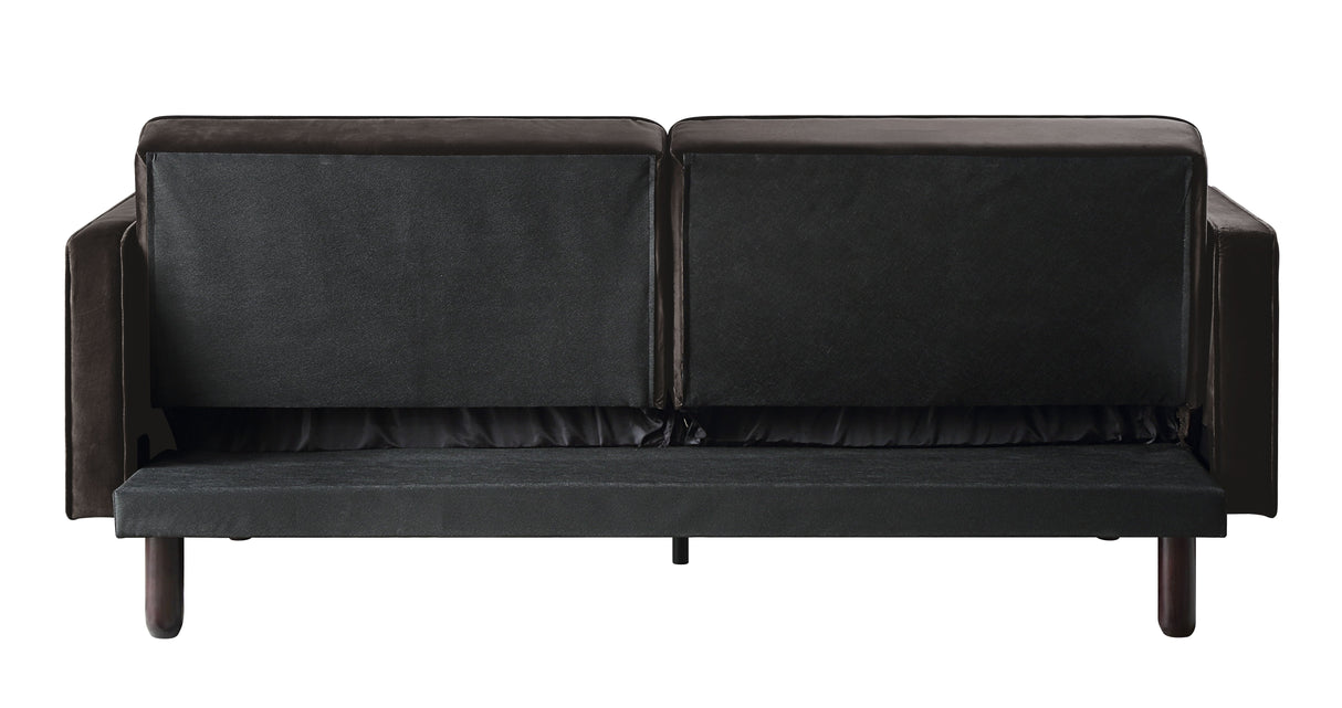 Qinven Dark Brown Velvet Futon