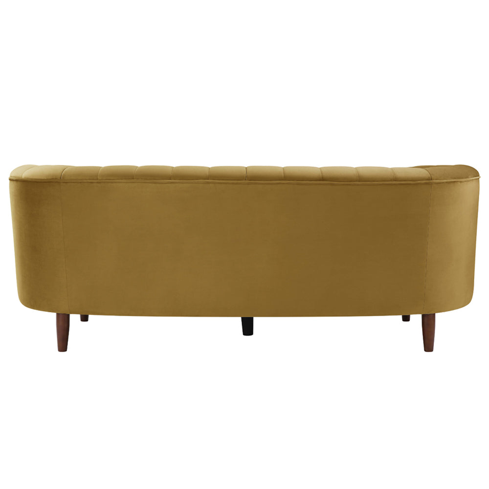 Millephri Olive Yellow Velvet Sofa