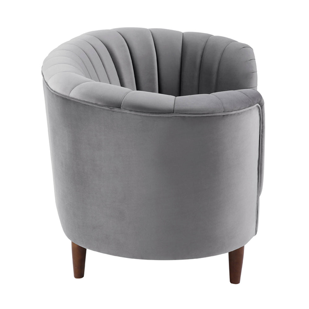 Millephri Gray Velvet Loveseat