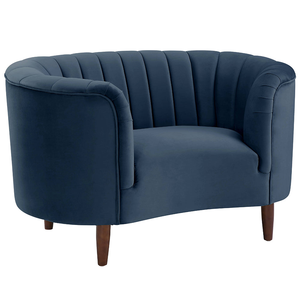 Millephri Blue Velvet Chair