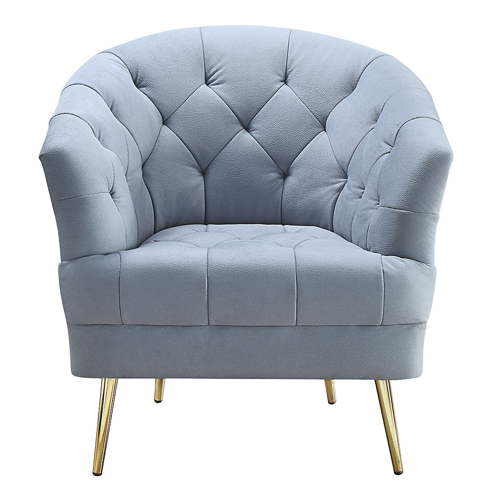 Bayram Light Gray Velvet Chair