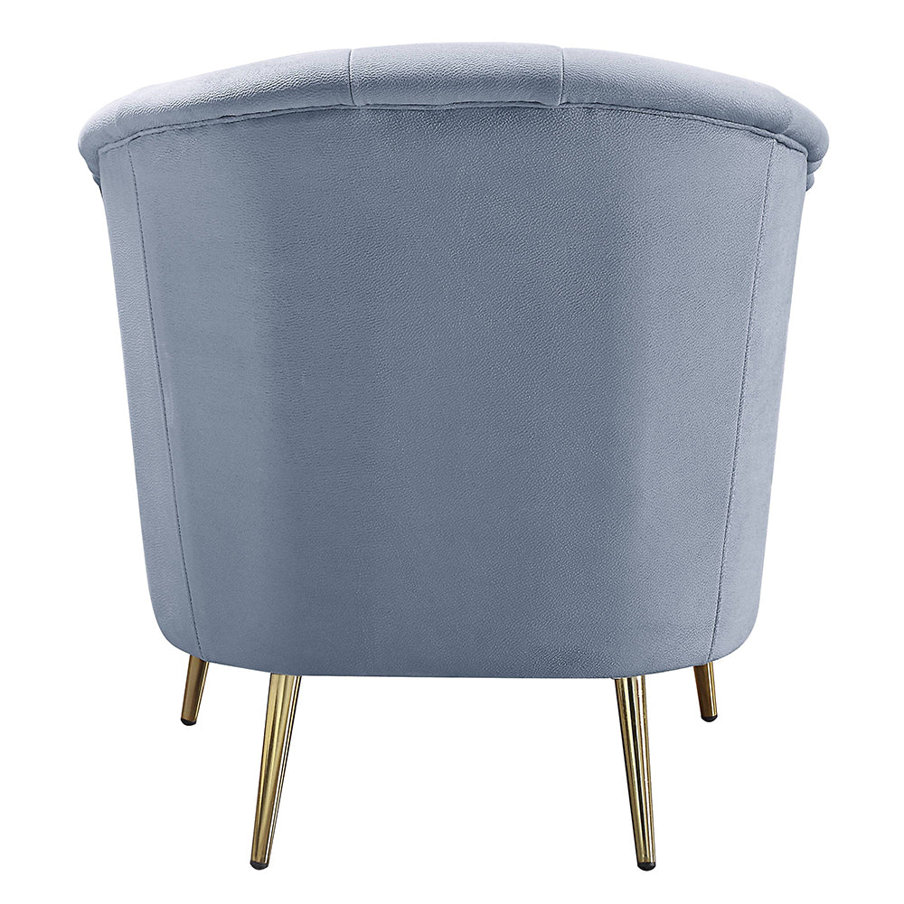 Bayram Light Gray Velvet Chair
