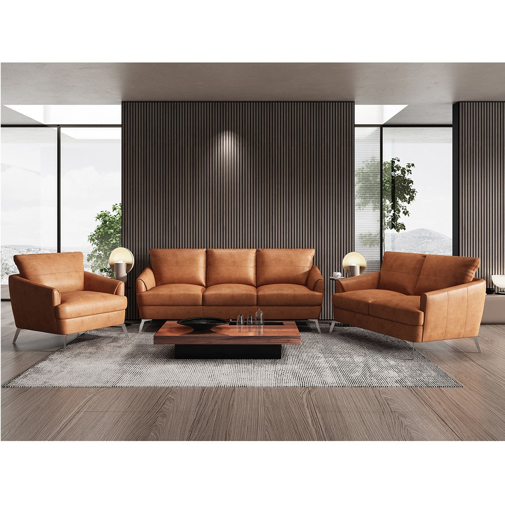 Safi Cappuccino Leather Sofa