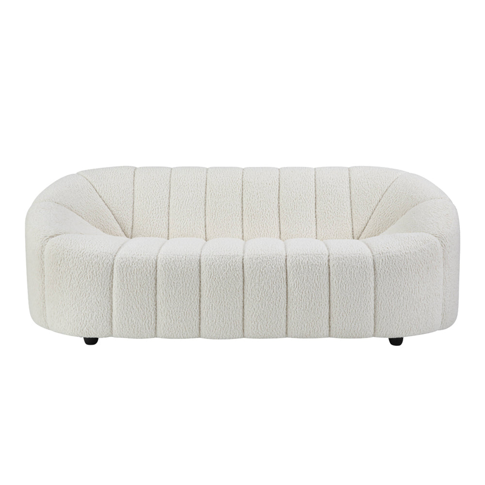 Osmash White Teddy Sherpa Sofa
