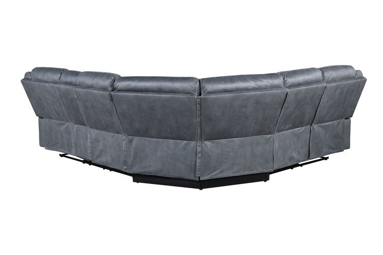 Dollum Two Tone Gray Velvet Sectional Sofa