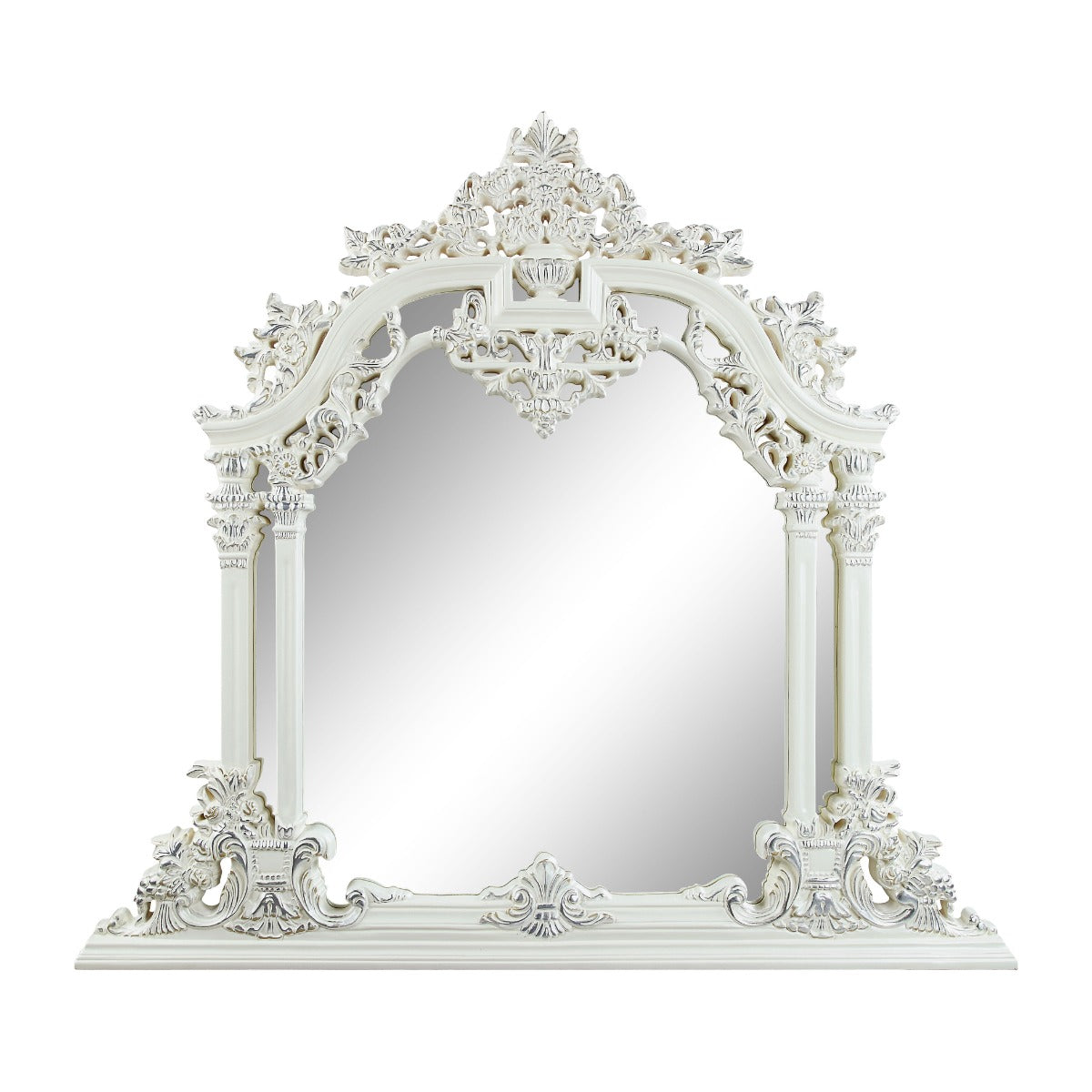 Vanaheim Antique White Finish Mirror