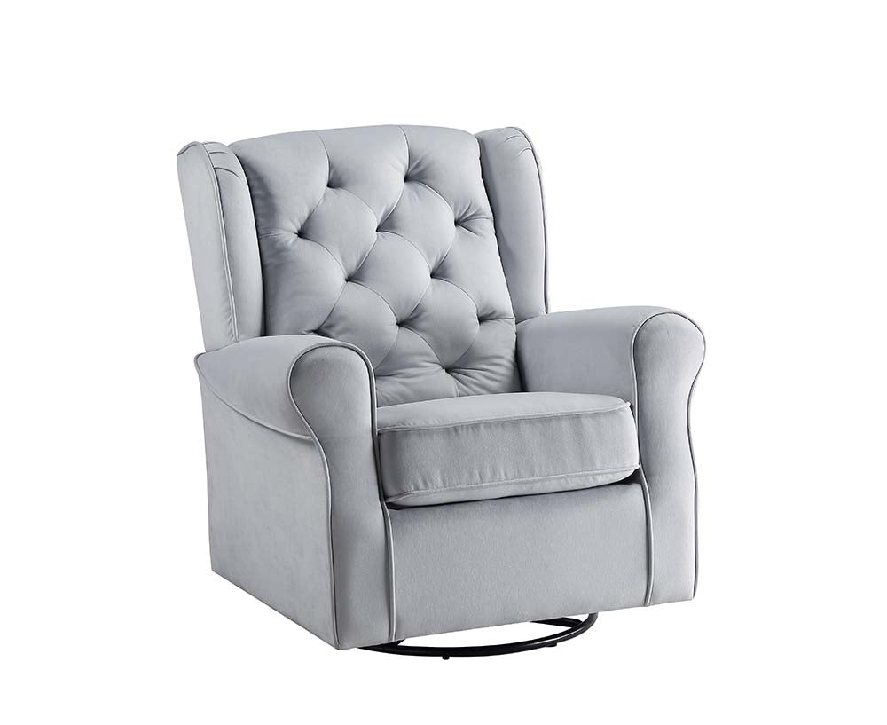 Zeger Gray Fabric Swivel Chair