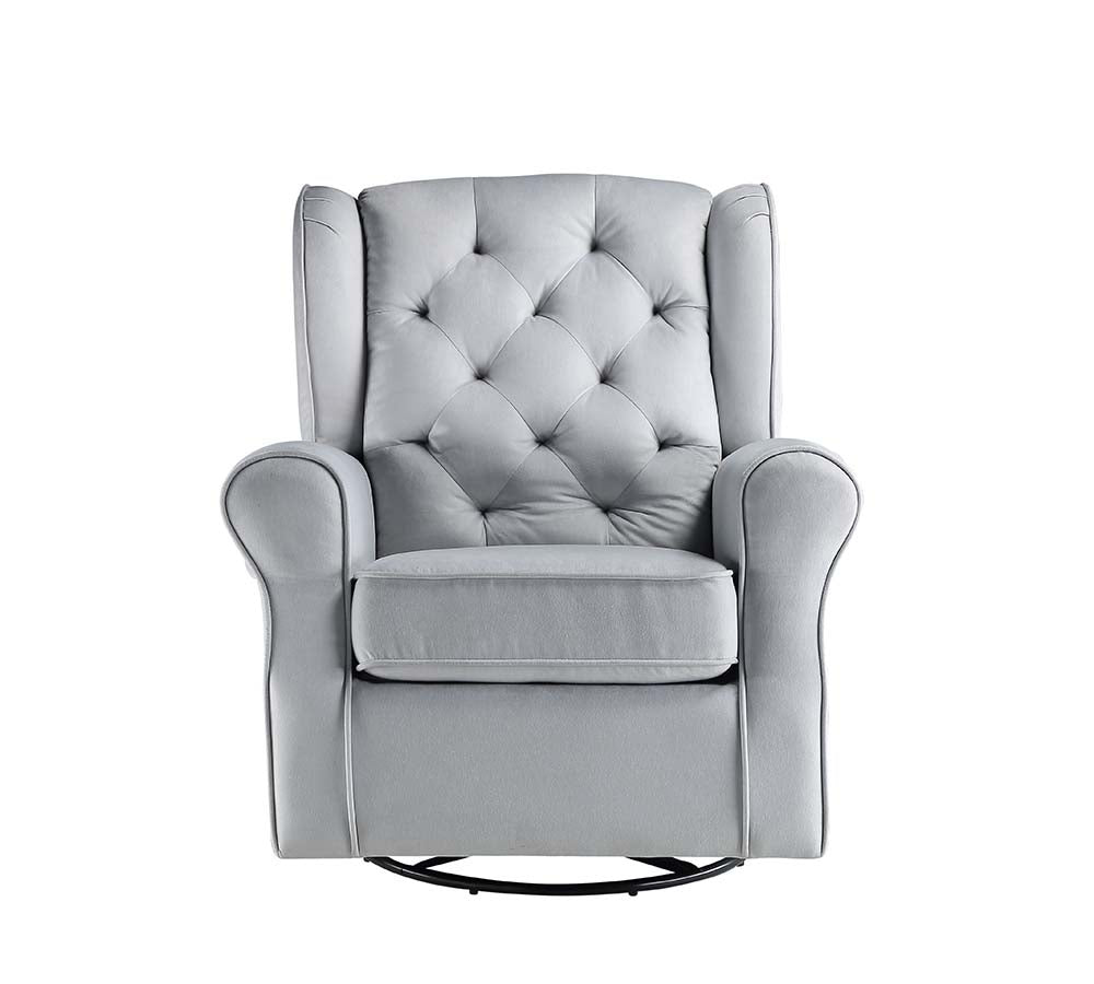 Zeger Gray Fabric Swivel Chair