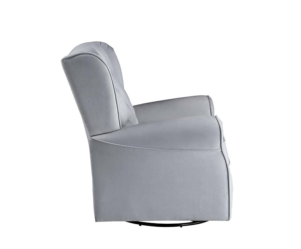 Zeger Gray Fabric Swivel Chair
