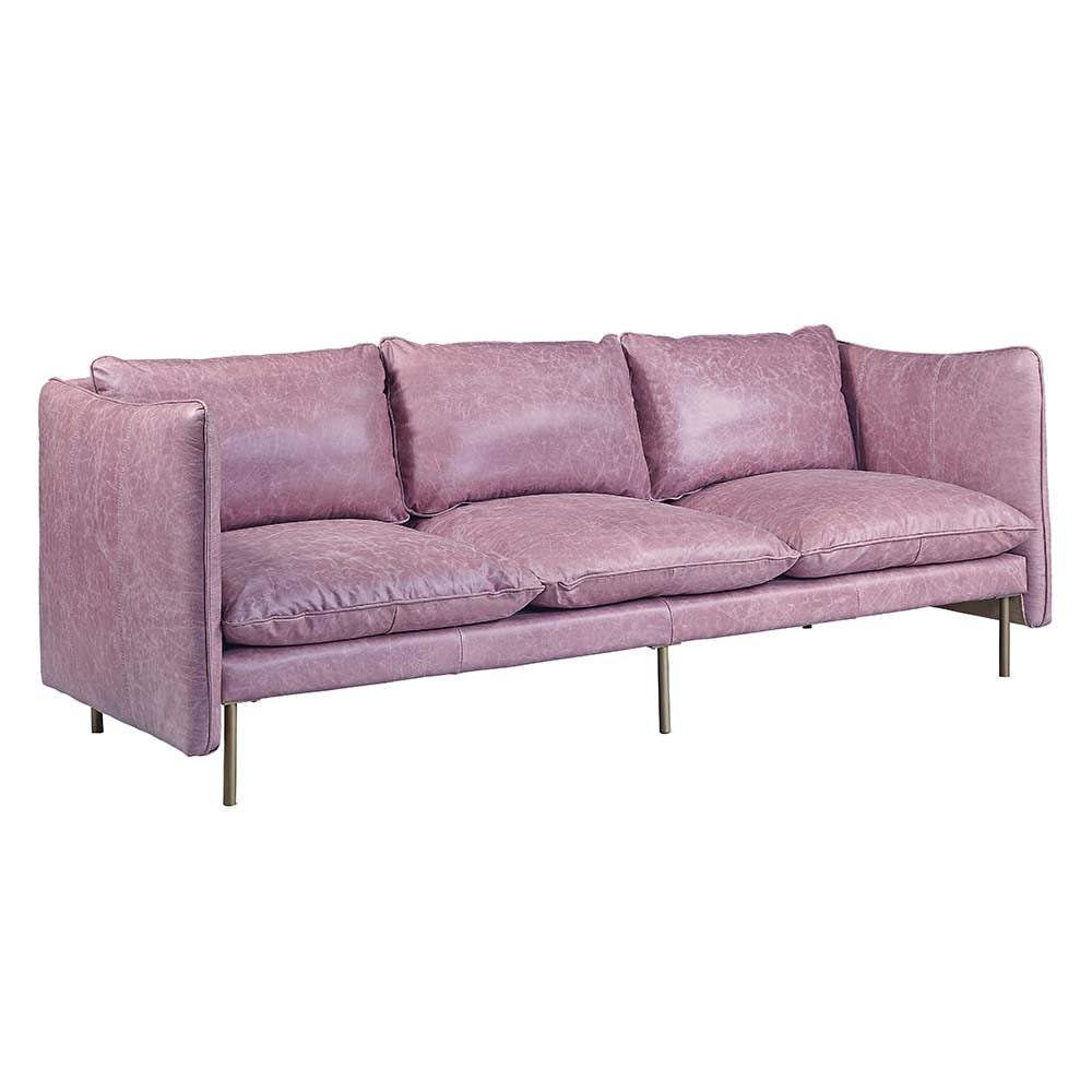 Metis Wisteria Top Grain Leather Sofa