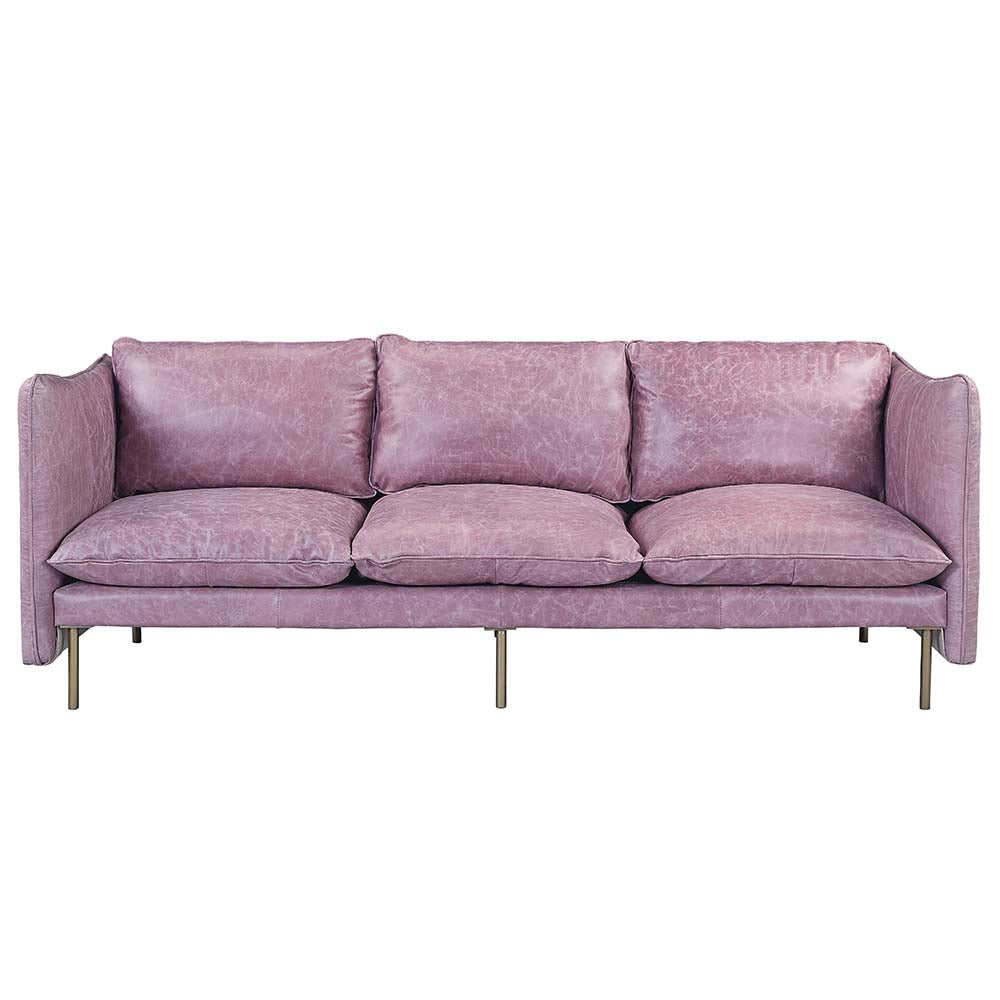 Metis Wisteria Top Grain Leather Sofa