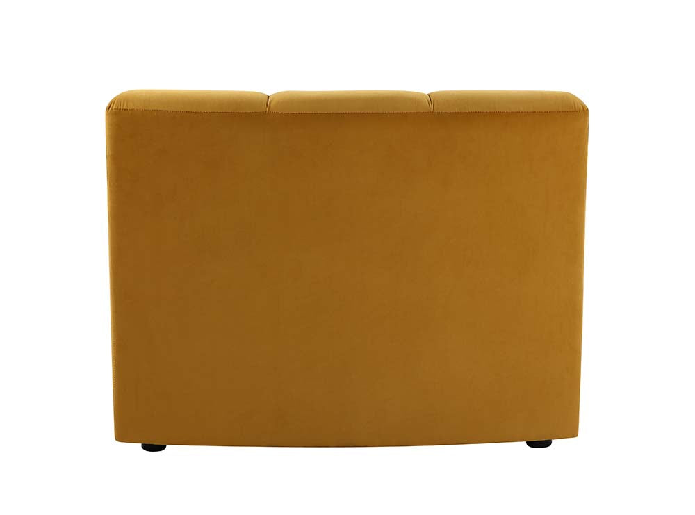 Felicia Yellow Velvet Sectional Sofa