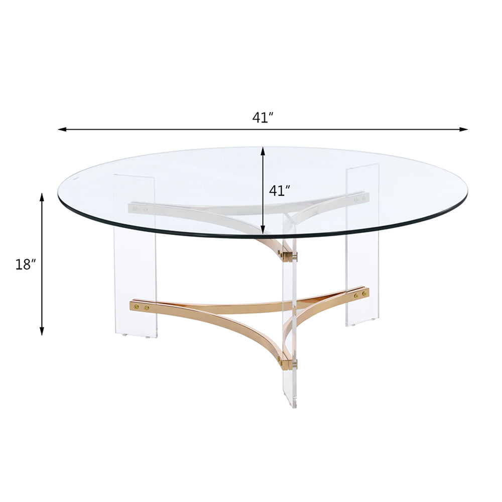 Sosi Gold Finish Coffee Table