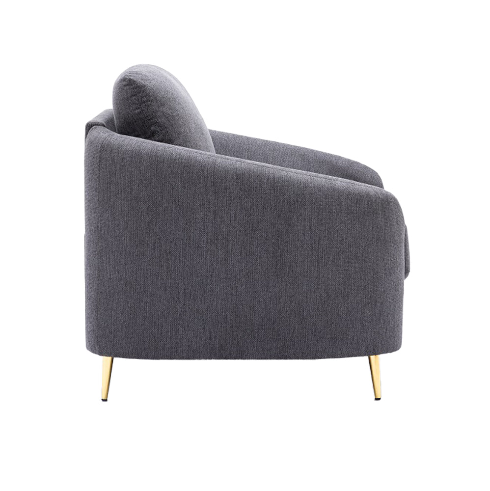 Yuina Gray Linen Loveseat