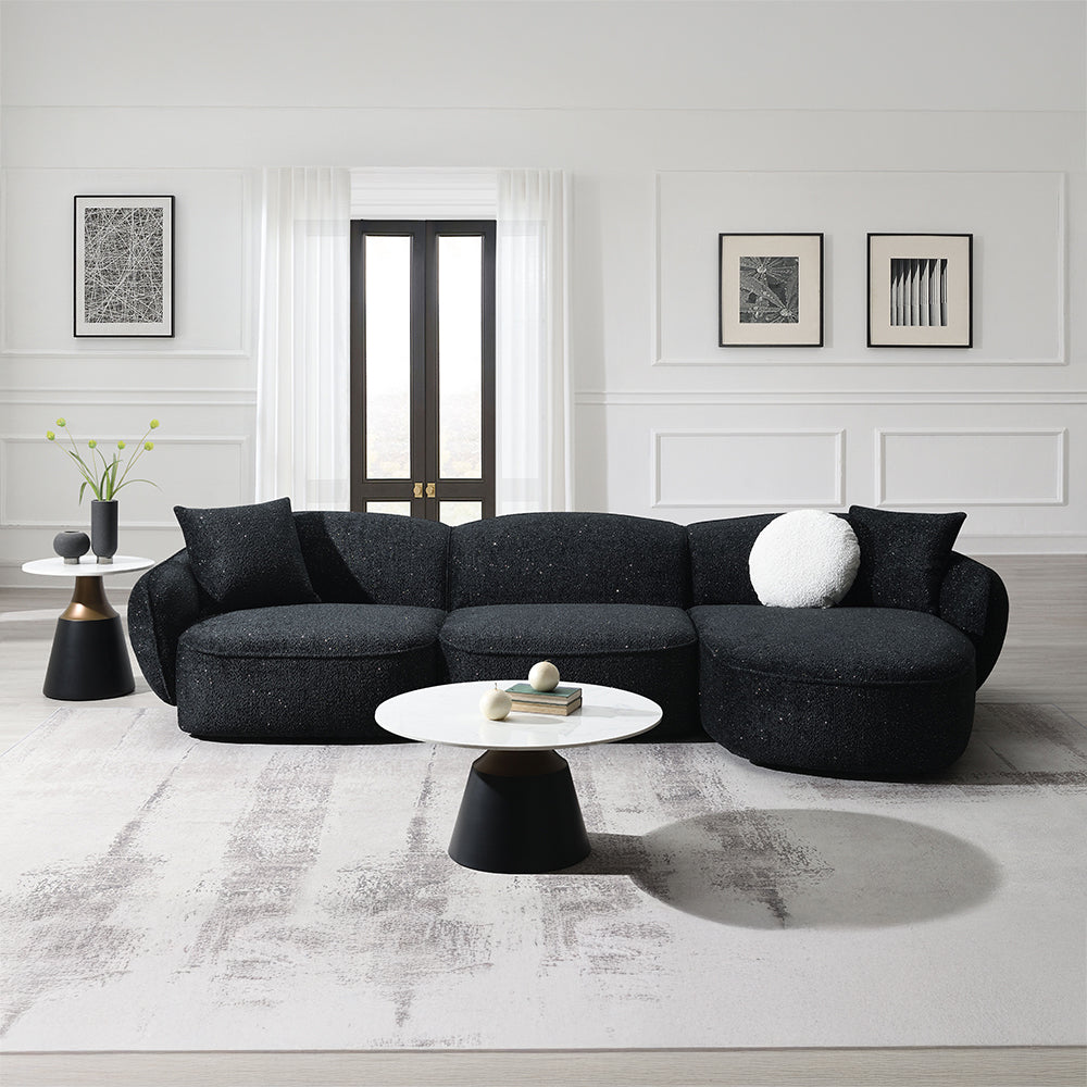 Lucifer Sectional Sofa w/3 Pillows
