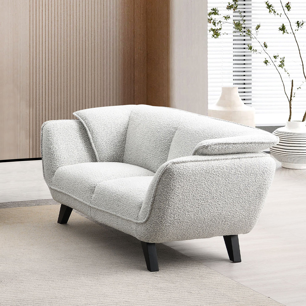 Nayeli Light Gray Boucle Loveseat