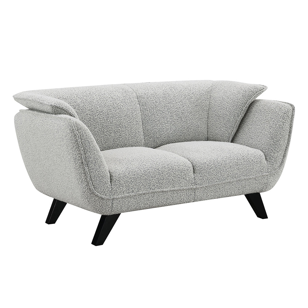 Nayeli Light Gray Boucle Loveseat