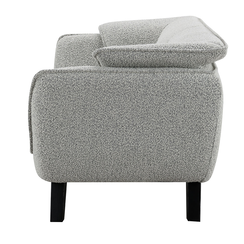 Nayeli Light Gray Boucle Loveseat